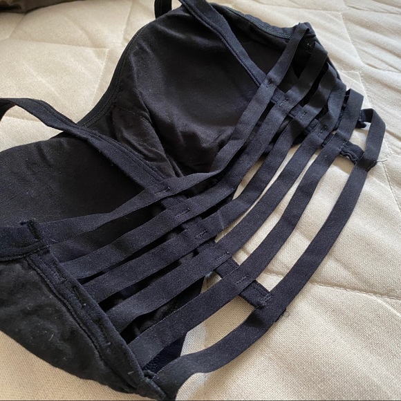 Other - EUC black caged back bralette